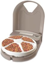 PetSafe 5 Meal Pet Feeder – Cat and Canine Feeder – Schedule 5 Meals with Digital Timer – 5 Cup Capability