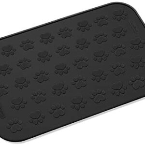 SmithBuilt 24" x 16" Large Dog Food Mat - Waterproof Non-Slip Silicone Cat Pet Bowl Feeding Placemat