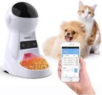 Iseebiz Good Pet Feeder, Computerized Cat Canine Feeder, 3L WiFi App Management Meals Dispenser, 8 Meals Per Day, Voice Report Remind, Portion Management, Timer Programmable, IR Detect, for Medium Small Cats Canine