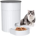 DADYPET Automated Cat Feeder 3L Programmable Timer Reminiscence Setting Pet Feeder Portion Management Canine Meals Dispenser Automated 1-4 Meals per Day for Small & Medium Pets (Plug or Battery Powered)