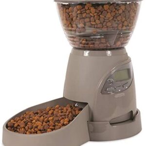 Petmate Portion Right Programmable Dog and Cat Feeder 2 Sizes Brushed Nickel