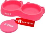 Cat Bowls - Cat Food Set of Silicone Cat Feeder Stand & Pets Food Can Cover - Cat Food Bowl Set - Cat Dish Set - Kitten Food Bowl - Cat Feeding Bowls - Cat Water Bowl