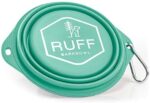 Ruff Merchandise BarkBowl (800ml) – Collapsible Canine Bowl (Tiffany Blue) Premium High quality, Platinum-Cured Meals Grade Silicone, No Plastic Rim, Meals Secure, Massive Journey Bowl