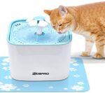 Pet Fountain Cat Water Dispenser – Wholesome and Hygienic Consuming Fountain Tremendous Quiet Flower Computerized Electrical Water Bowl with 2 Substitute Filters for Canines, Cats, Birds and Small Animals Blue