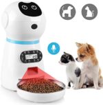 pedy Computerized Canine Feeder, 3.5L Sensible Timed Canine Meals Dispenser with Stainless Metal Meals Bowl, Voice Recording, Twin Energy Provide and Correct Timer Programmable As much as 4 Meals a Day for Cats and Canines