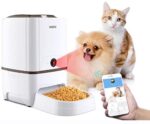 Iseebiz Automated Pet Feeder with Digicam, 6L App Management Good Feeder Cat Canine Meals Dispenser, 2-Means Audio, Voice Remind, Video Document, 6 Meals a Day for Medium Massive Cats Canines, Appropriate with Alexa