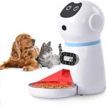 NautyPaws Automatic Cat Feeder, Automatic Pet Feeder Stainless Steel 118oz/3.5L, Timer Programmable Dog Feeder with Voice Recorder & Speaker, Portion Control Up to 4 Cups Meal/Day