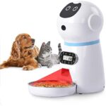 NautyPaws Automated Cat Feeder, Automated Pet Feeder Stainless Metal 118oz/3.5L, Timer Programmable Canine Feeder with Voice Recorder & Speaker, Portion Management As much as 4 Cups Meal/Day