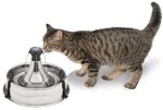 PetSafe Drinkwell Stainless 360 Multi-Pet Fountain – 128 oz Capability Water Dispenser for Cats and Canine – Customizable Flowing Stream of Recent Water – Filter Included – Encourages Pets to Drink Extra