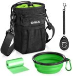 ORIA Canine Coaching Pouch, Canine Deal with Bag, Pet Coaching Waist Bag with Adjustable Strap, Collapsible Canine Bowl, Storage for Treats, Toys and Coaching Equipment