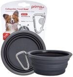 Prima Pets Collapsible Silicone Meals & Water Journey Bowl with Clip for Canine and Cat, Small (1.5 Cups) & Massive (5 Cups)