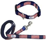 UNISONPET Dog Puppy Collar and Leash with Quick Release Buckle Comes with 4 Sizes, Soft, Comfortable and Adjustable Collar for Small Medium Large Dogs and for Cats