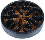 GRULLIN Sluggish Feeder Maze Canine Bowl Stop Choking Indigestion Interactive Non-Poisonous Eco-Pleasant Puzzle Dish Spiral Design Non-Skid Base pet Bowl for Canines