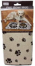 Kitchen Basics Microfiber Pet Bowl Feeding Mat, Anti-Skid and Absorbent