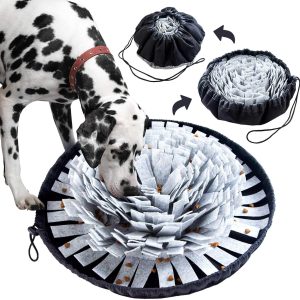 Pet Snuffle Mat for Dog - Interactive Puzzle Toys for Smart Dogs, OVERTANG, Felt, 18.9 x 3.1 in